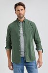 McGregor Shirt Corduroy Sage Green Model / Voorkant