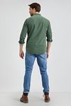 McGregor Shirt Corduroy Sage Green Model / Achterkant