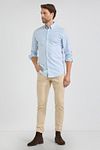 McGregor Shirt Oxford Stripes Light Blue Model / Voorkant