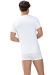 Mey Dry Cotton O-Ausschnitt T-Shirt Weiß Model / Achterkant