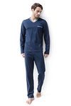 Mey Nightwear Long Dark Blue Model / Voorkant