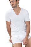 Mey V-Ausschnitt Dry Cotton T-Shirt Weiß Model / Voorkant