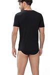 Mey V-neck Dry Cotton T-shirt Black Model / Achterkant