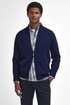 Barbour Talder Zip Cardigan Wool Dark Blue Model / Voorkant