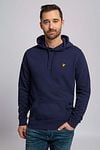 Lyle and Scott Hoodie Navy Model / Voorkant with Emiel