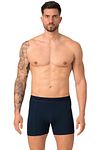 Muchachomalo Boxer-shorts Microfibre Lot de 2 Noir Marine Model / Voorkant