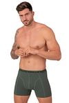 Muchachomalo Boxershorts 3-Pack Solid Groen 582 Model / Voorkant