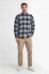 Barbour Chemise Kyeloch Carreaux Bleu Gris Model / Voorkant