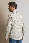 Vanguard Overhemd Bloemen Beige Model / Achterkant