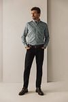 State Of Art Shirt Poplin Print Green Model / Voorkant