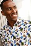 R2 Overhemd Linen Floral Print Multicolor Model / Sfeerbeeld