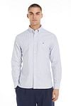 Tommy Hilfiger Oxford Shirt Stripes Light Blue Model / Voorkant