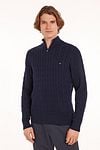 Tommy Hilfiger Half Zip Pullover Cable Navy Product / Detail