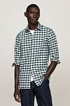 Tommy Hilfiger Oxford Shirt Checks Green Model / Voorkant