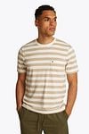 Tommy Hilfiger T-shirt Stripes Beige Model / Voorkant