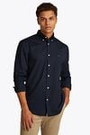 Tommy Hilfiger Poplin Shirt Flex Navy Model / Voorkant
