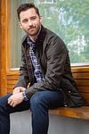 Barbour Ashby Wachsjacke Olive Model / Voorkant mit Emiel
