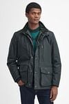 Barbour Falstone Wachsjacke Dunkelgrün Model / Voorkant