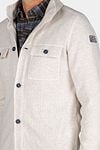 NZA Logan Cardigan Ecru Model / Detail