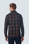 No Excess Hemd Corduroy Karomuster Blau Model / Achterkant