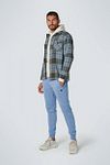 No-Excess Overshirt Pane Blue Model / Voorkant