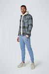No-Excess Overshirt Ruit Blauw Model / Voorkant