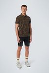 No Excess Polo Shirt Print Army Green Model / Voorkant
