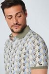 No Excess Polo Shirt Print Blue Green Model / Zijkant