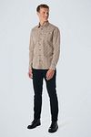 No Excess Shirt Print Caramel  Model / Voorkant