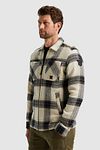 PME Legend Overshirt Heavy Yarn Checks Ecru Model / Zijkant