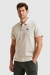 PME Legend Polo Shirt Jacquard Jersey Ecru Model / Zijkant