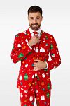OppoSuits Festivity Rood Kostuum Model / Voorkant