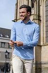 Suitable Camicia Polo Shirt Light Blue Model / Voorkant with Bram