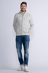 Petrol Cardigan Woodstock Grey Model / Voorkant