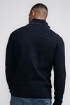 Petrol Cardigan à Câble Nunam Marine Model / Achterkant