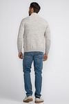 Petrol Cardigan Elim Greige Model / Achterkant