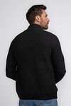 Petrol Cardigan Sitka Black Model / Achterkant