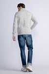 Petrol Cardigan Woodstock Grey Model / Achterkant