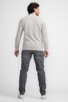 Petrol Half Zip Pullover Ecru Model / Achterkant