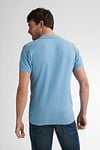 Petrol Knitted Polo Shirt Light Blue Model / Achterkant