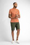 Petrol Polo Shirt Logo Orange Model / Voorkant