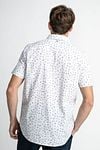 Petrol Short Sleeve Shirt Print Green Model / Achterkant