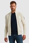 PME Legend Cardigan Knitted Structure Ecru Model / Voorkant