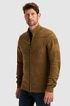 PME Legend Cardigan Ochre Yellow Model / Zijkant
