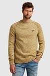 PME Legend Sweater Wool Mix Melange Yellow Model / Voorkant