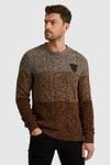 PME Legend Sweater Melange Brown Model / Voorkant