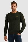 PME Legend Pull Rib Mélanger Vert Foncé Model / Voorkant