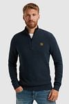PME Legend Half Zip Sweater Mouliné Navy Model / Voorkant