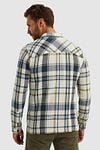 PME Legend Overshirt Checks Ecru Model / Achterkant