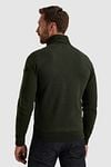 PME Legend Cardigan Jacquard Interlock Olive Green Model / Achterkant
